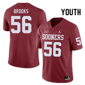 Youth Eugene Brooks Crimson Oklahoma Sooners College Football #56 Jersey 884115-291