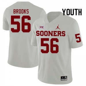 Youth Eugene Brooks White OU College Football #56 Jersey 333904-504
