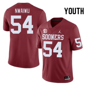 Youth Febechi Nwaiwu Crimson OU Sooners 2024 SEC Conference #54 Jersey 765441-906