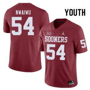 Youth Febechi Nwaiwu Crimson Oklahoma Sooners College Football #54 Jersey 813584-744