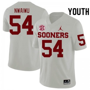 Youth Febechi Nwaiwu White OU 2024 SEC Conference College Football #54 Jersey 830683-561