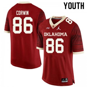 Youth Finn Corwin Retro OU Jordan Brand College Football #86 Jersey 742882-854