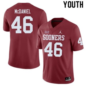 Youth Gabriel McDaniel Crimson OU Sooners College Football #46 Jersey 768720-324