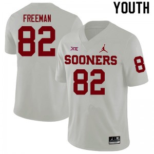 Youth Gavin Freeman White Oklahoma Sooners College Football #82 Jersey 301296-296