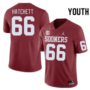 Youth Geirean Hatchett Crimson OU Sooners 2024 SEC Conference #66 Jersey 901458-998