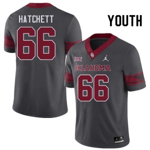 Youth Geirean Hatchett Charcoal Oklahoma Sooners College Football #66 Jersey 916036-905