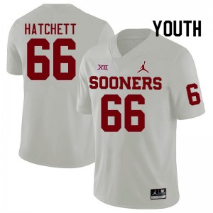 Youth Geirean Hatchett White Oklahoma College Football #66 Jersey 134137-730