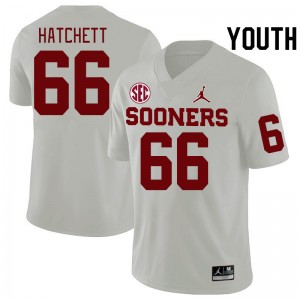 Youth Geirean Hatchett White OU Sooners 2024 SEC Conference College Football #66 Jersey 274731-709