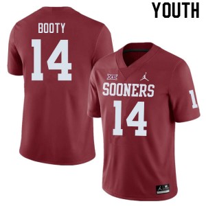 Youth General Booty Crimson OU College Football #14 Jersey 774368-881