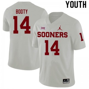 Youth General Booty White OU College Football #14 Jersey 910377-318