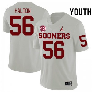 Youth Gracen Halton White Sooners 2024 SEC Conference College Football #56 Jersey 198397-913