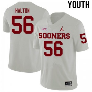Youth Gracen Halton White Oklahoma Sooners College Football #56 Jersey 545294-169