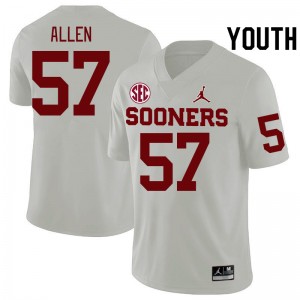 Youth Gunnar Allen White Sooners 2024 SEC Conference College Football #57 Jersey 538092-418