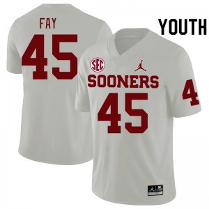 Youth Hampton Fay White OU 2024 SEC Conference College Football #45 Jersey 233705-862