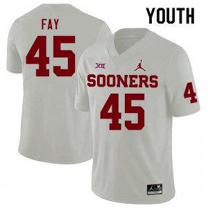 Youth Hampton Fay White Oklahoma College Football #45 Jersey 435785-558