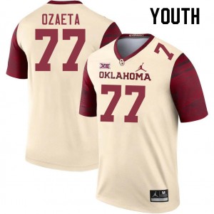 Youth Heath Ozaeta Cream Oklahoma Sooners College Football #77 Jersey 777903-508
