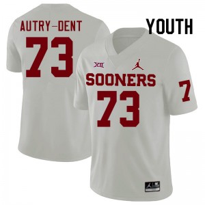 Youth Isaiah Autry-Dent White Oklahoma College Football #73 Jersey 451953-821
