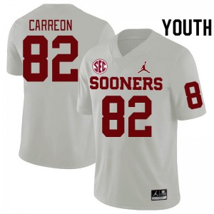 Youth Ivan Carreon White OU Sooners 2024 SEC Conference College Football #82 Jersey 245324-872
