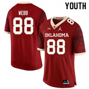 Youth Jackson Webb Retro OU Jordan Brand College Football #88 Jersey 784788-732