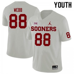 Youth Jackson Webb White OU Sooners Jordan Brand College Football #88 Jersey 411669-329