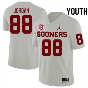 Youth Jacob Jordan White Sooners 2024 SEC Conference College Football #88 Jersey 931236-672
