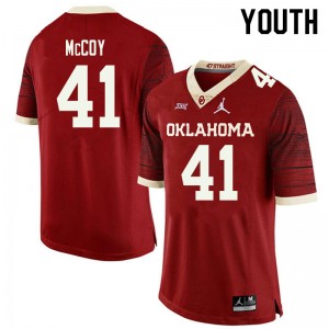 Youth Jake McCoy Retro Oklahoma Sooners Jordan Brand College Football #41 Jersey 616762-727