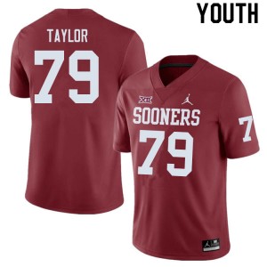 Youth Jake Taylor Crimson Oklahoma College Football #79 Jersey 813621-757