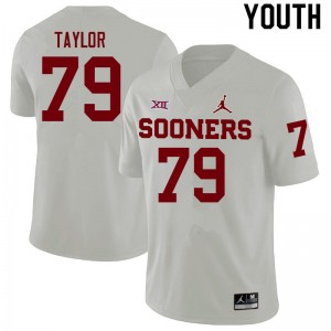 Youth Jake Taylor White OU Sooners College Football #79 Jersey 849773-505