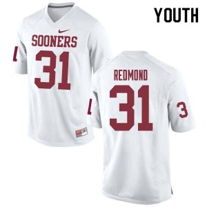 Youth Jalen Redmond White Oklahoma College Football #31 Jersey 112028-142