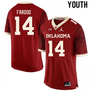 Youth Jalil Farooq Retro Oklahoma Sooners College Football #14 Jersey 150823-940