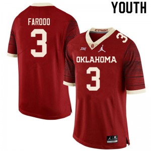 Youth Jalil Farooq Retro Oklahoma College Football #3 Jersey 103467-257