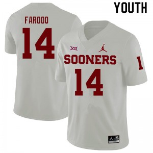 Youth Jalil Farooq White OU Sooners College Football #14 Jersey 457470-223