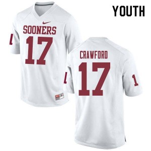 Youth Jaquayln Crawford White Oklahoma College Football #17 Jersey 161108-714