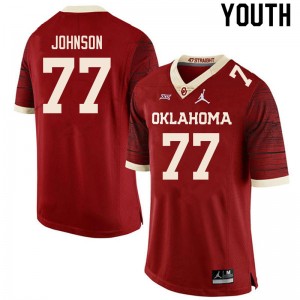 Youth Jeffery Johnson Retro OU College Football #77 Jersey 914104-467
