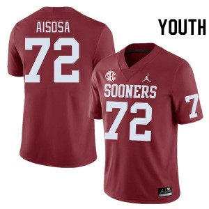 Youth Josh Aisosa Crimson OU 2024 SEC Conference #72 Jersey 329732-266