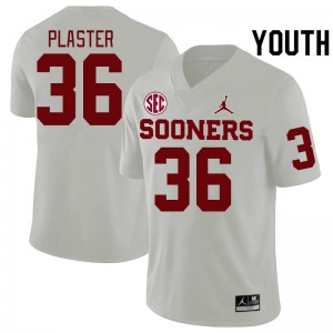 Youth Josh Plaster White Sooners 2024 SEC Conference College Football #36 Jersey 880883-471