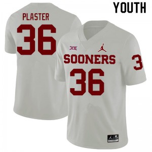 Youth Josh Plaster White OU College Football #36 Jersey 134450-900