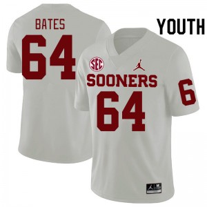 Youth Joshua Bates White OU 2024 SEC Conference College Football #64 Jersey 934579-347