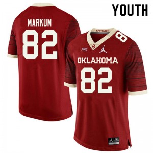 Youth Josiah Markum Retro Oklahoma Sooners Jordan Brand College Football #82 Jersey 299616-406