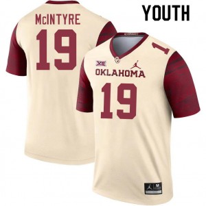 Youth Kade McIntyre Cream OU College Football #19 Jersey 370246-740
