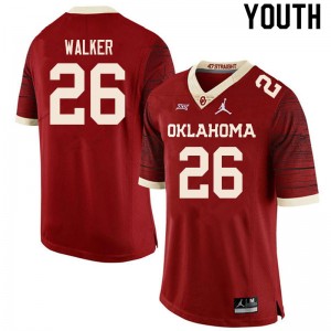 Youth Kani Walker Retro Sooners College Football #26 Jersey 411090-724