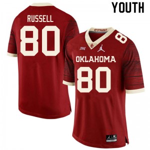 Youth Kayhon Russell Retro Oklahoma College Football #80 Jersey 981721-328