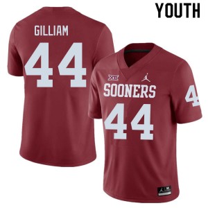 Youth Kelvin Gilliam Crimson Sooners College Football #44 Jersey 245598-265