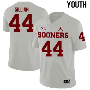 Youth Kelvin Gilliam White Oklahoma Sooners College Football #44 Jersey 374234-530