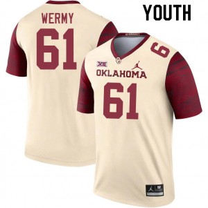 Youth Kenneth Wermy Cream OU College Football #61 Jersey 670790-348