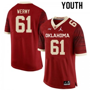 Youth Kenneth Wermy Retro OU College Football #61 Jersey 625465-907