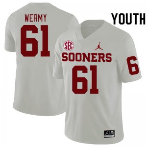 Youth Kenneth Wermy White OU 2024 SEC Conference College Football #61 Jersey 430194-374