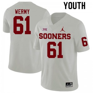 Youth Kenneth Wermy White OU Sooners College Football #61 Jersey 618953-387