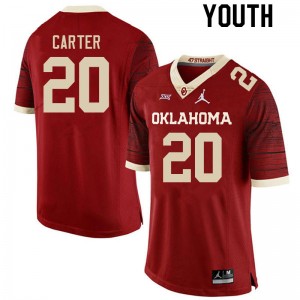 Youth Lewis Carter Retro Oklahoma Sooners College Football #20 Jersey 599348-124