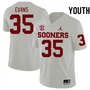 Youth Liam Evans White OU 2024 SEC Conference College Football #35 Jersey 553103-421
